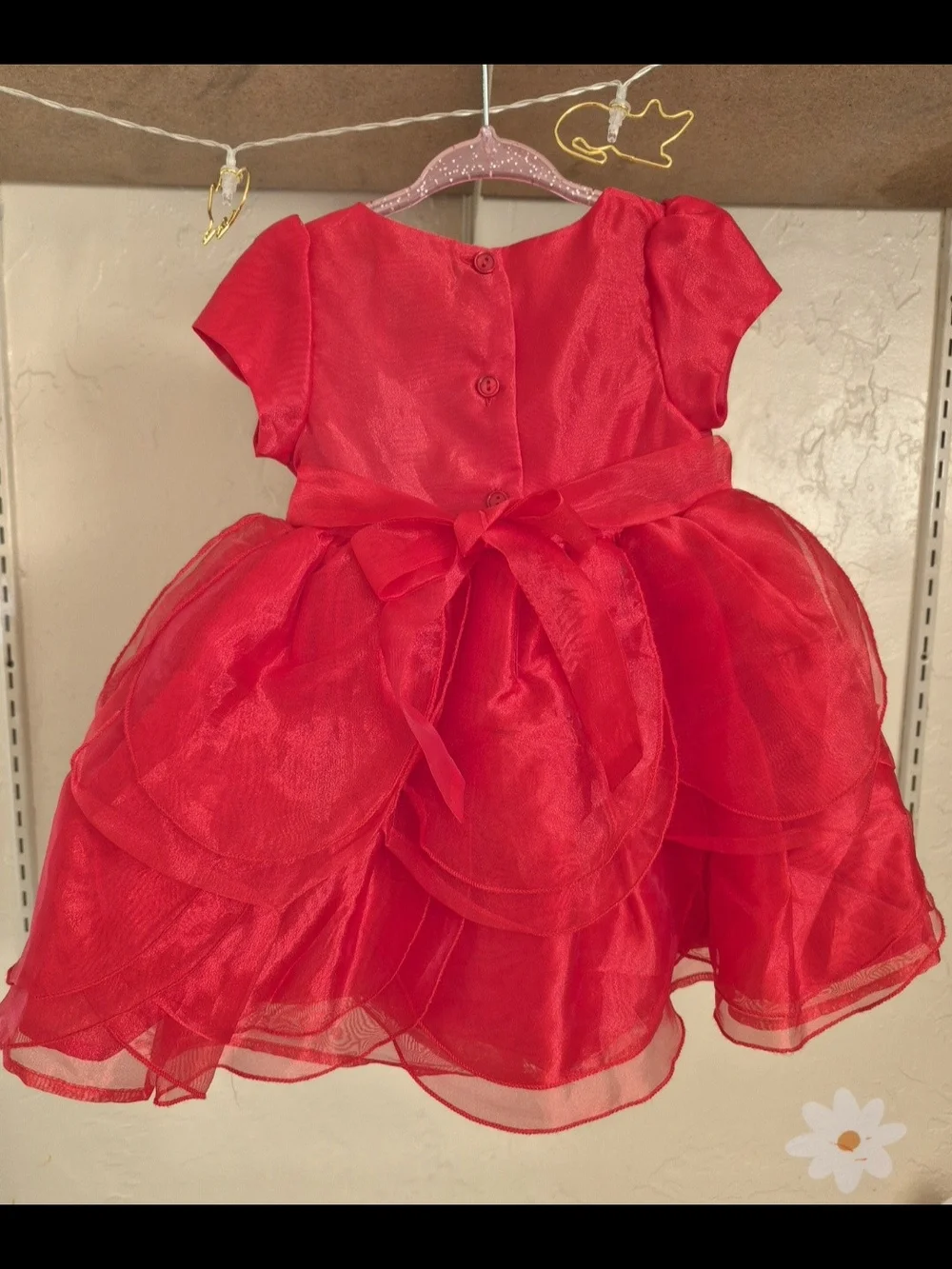 Nanette Baby Red Floral Tulle Party Dress